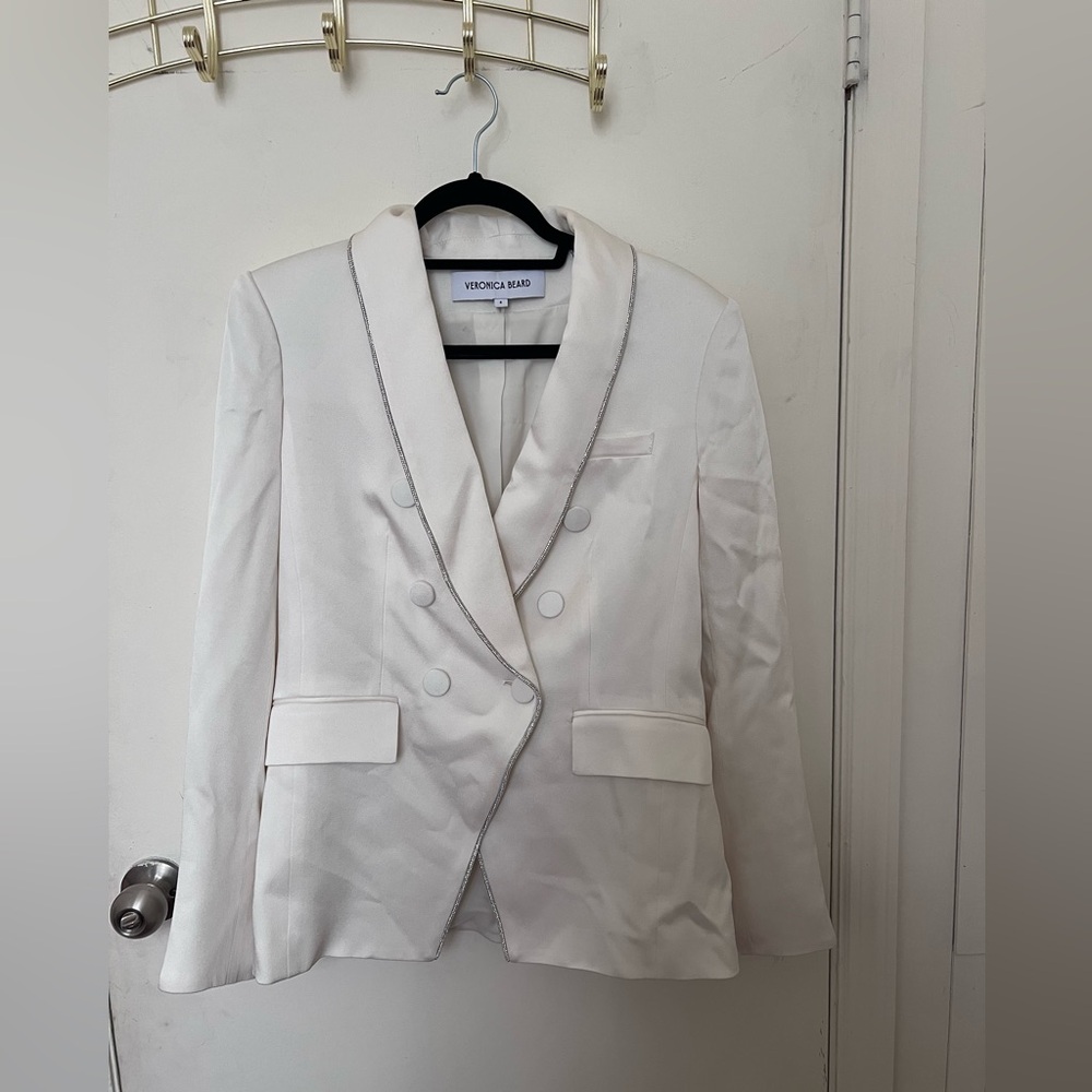Veronica Beard Jagger Rhinestone Dickey Jacket Bridal Blazer